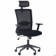 Кресло Uran Black HR сиденье Нест-01 черная/спинка Сетка SL-00 черная