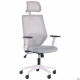 Кресло Lead White HR сиденье Нест-19 св.серая/спинка Сетка SL-01 св.серая