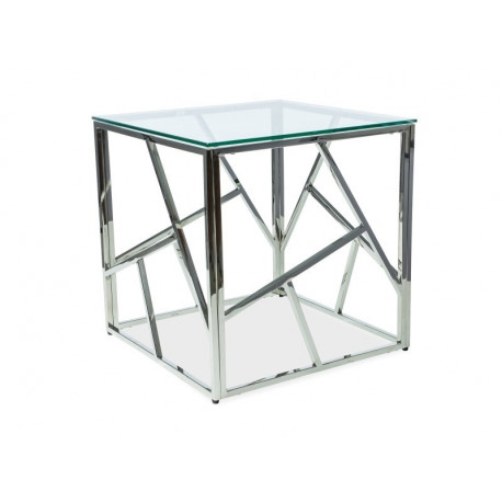 Журнальний стіл Escada B 55х55 Прозорий Срібний