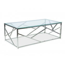 Журнальний стіл Escada A 120х60 Прозорий Срібний