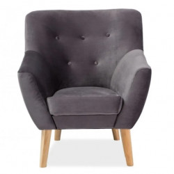 Кресло Nordic 1 Velvet Серый