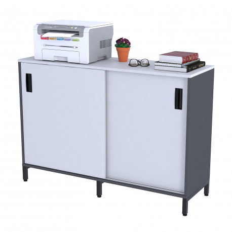 Тумба офисная с раздвижными дверями LS-1200-830 антрацит Loft design ...