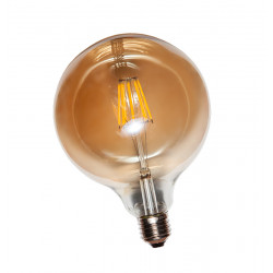 Лампа LED с сапфировой нитью E27 G125 6W 2700K Amber