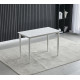 Обеденный керамический стол TM-110 Vetro белый мрамор