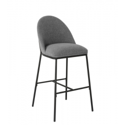 Полубарный стул B-150 серый черный Vetro