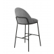 Полубарный стул B-150 серый черный Vetro