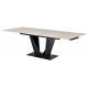 Керамічний стіл Алонцо TML-955 крема делікато чорний Vetro