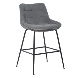 Полубарный стул B-140-1 серый Vetro