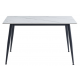 Обідній керамічний стіл TM-100 білий мармур чорний Vetro