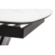 Керамічний стіл TML-870 білий мармур  чорний