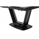 Керамічний стіл TML-870 білий мармур  чорний