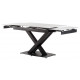 Керамічний стіл TML-817-1 білий мармур чорний Vetro