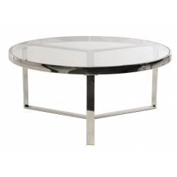 Журнальний стіл CB-1 прозорий срібло Vetro