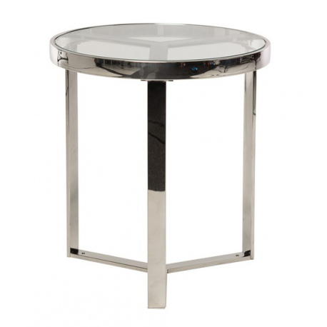 Кофейный стол CB-2 прозрачное серебро Vetro