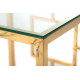 Кавовий стіл CL-2 прозорий золото Vetro