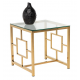 Кофейный стол CL-2 прозрачный золото Vetro