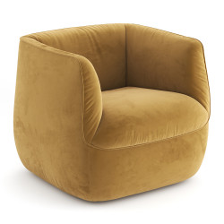 Кресло дизайнерское Brune желтое Sabotage