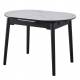 Керамічний стіл TM-85 білий мармур  чорний