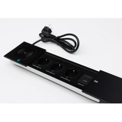 Настільна розетка з бездротовою зарядкою 350x100