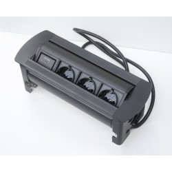 Настольна розетка поворотная с USB-A/Type-C 150х300