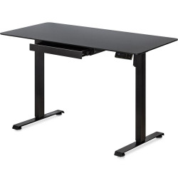 Стол с электрорегулировкой высоты PowerDesk Glass Black 